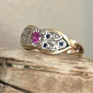 Vintage/Antique 14k Ruby and Sapphire